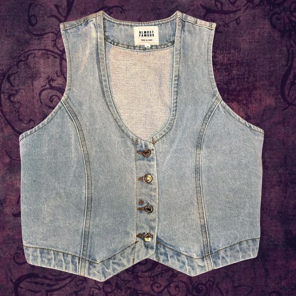Almost-famous Women's Blue Gilet